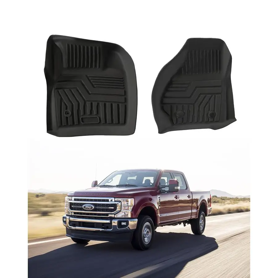 

Fit Car Floor Mats for Ford F250 F350 F450 F550 Super Duty All Models 19992007 20002005 Excursion, All Weather Protection Antifl