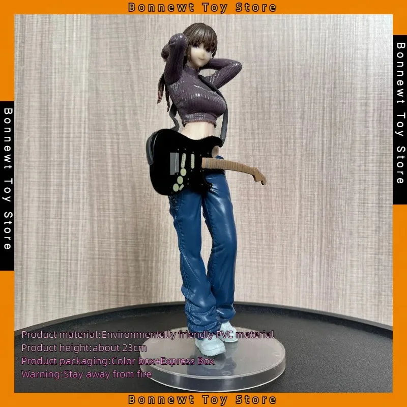 

23CM Guitar Girl Cool Cowboy Music Girl Doll Collection Standing Action Figure Anime Figure Toy Game Collectible Model Gifts