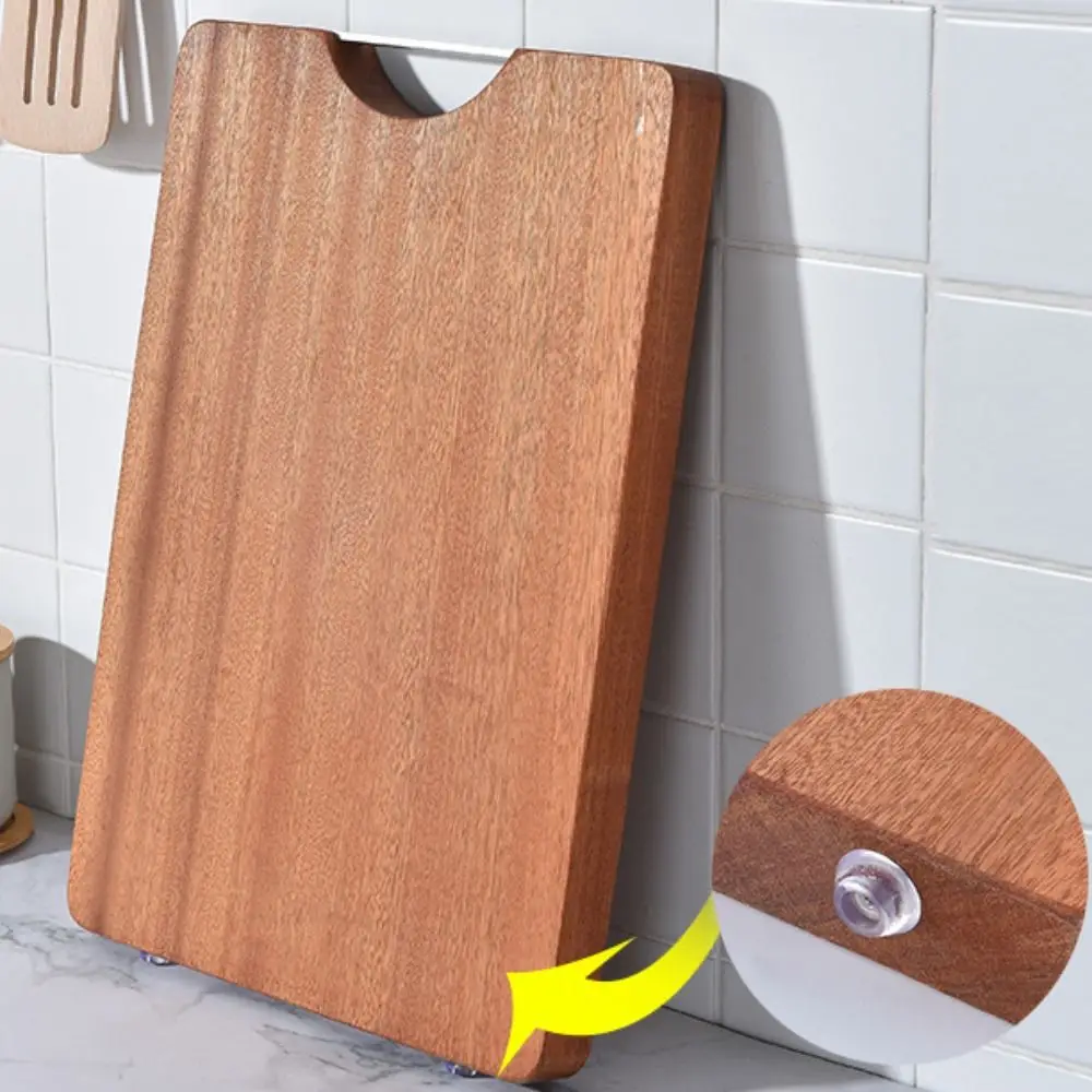 

Прямоугольная разделочная доска из черного дерева, антибактериальные деревянные разделочные блоки, нескользящая утолщенная разделочная доска для ресторана