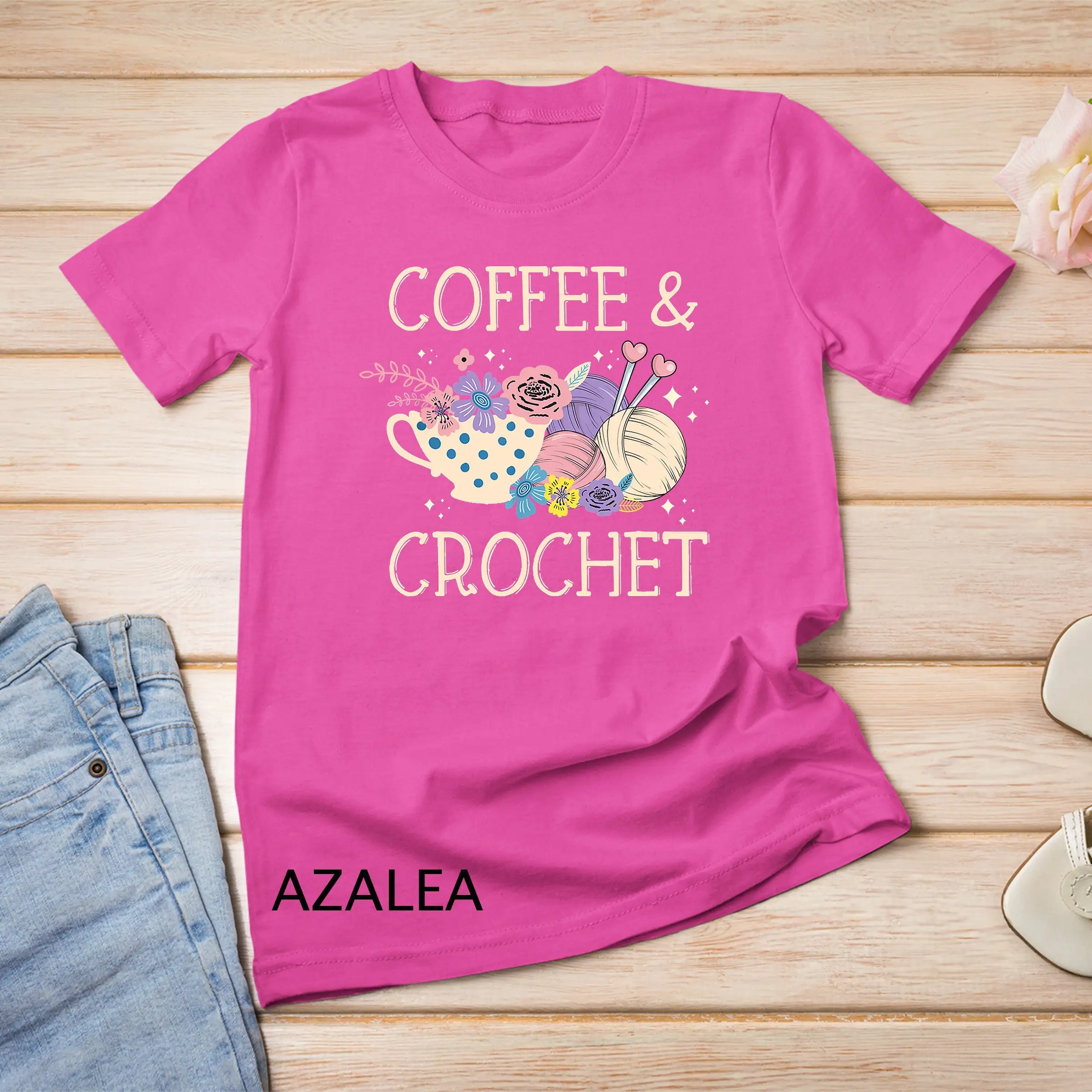 Crochet Coffee Knitting Yarn Crocheting Lover T Shirt Sweat