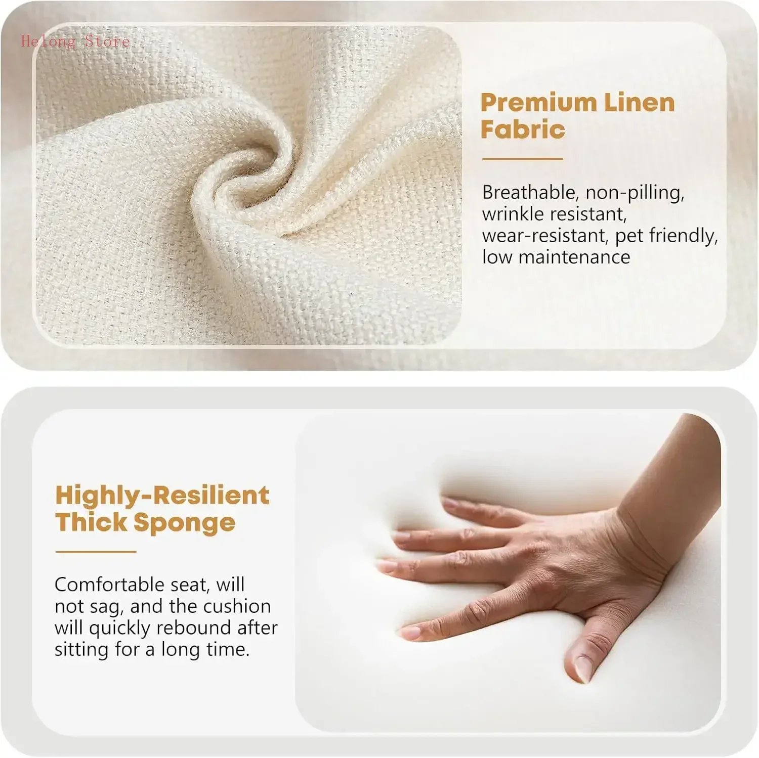 [XMSJ] كرسي حديث لمنتصف القرن مع وسادة قطنية، كرسي قراءة من قماش الكتان مريح بجانب الصالة منجد للعيش