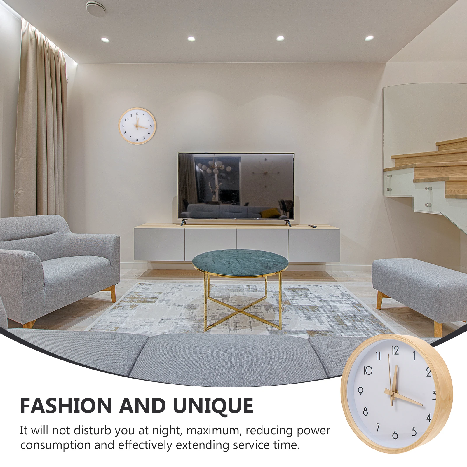 

1Pcs 8-Inch Silent Wall Clock Modern Round Decorative Timepiece for Living Room Bedroom Home Office Wall Decoration