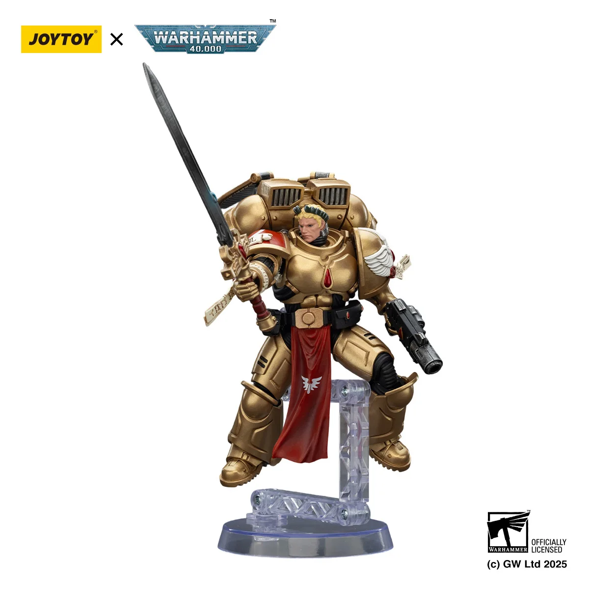 ฟิกเกอร์ JOYTOY Warhammer 40K ขนาด 1/18 บลัดแองเจิลส์ แซงกัวร์นารี การ์ด 1 ฟิกเกอร์อนิเมะ ของเล่นโมเดล