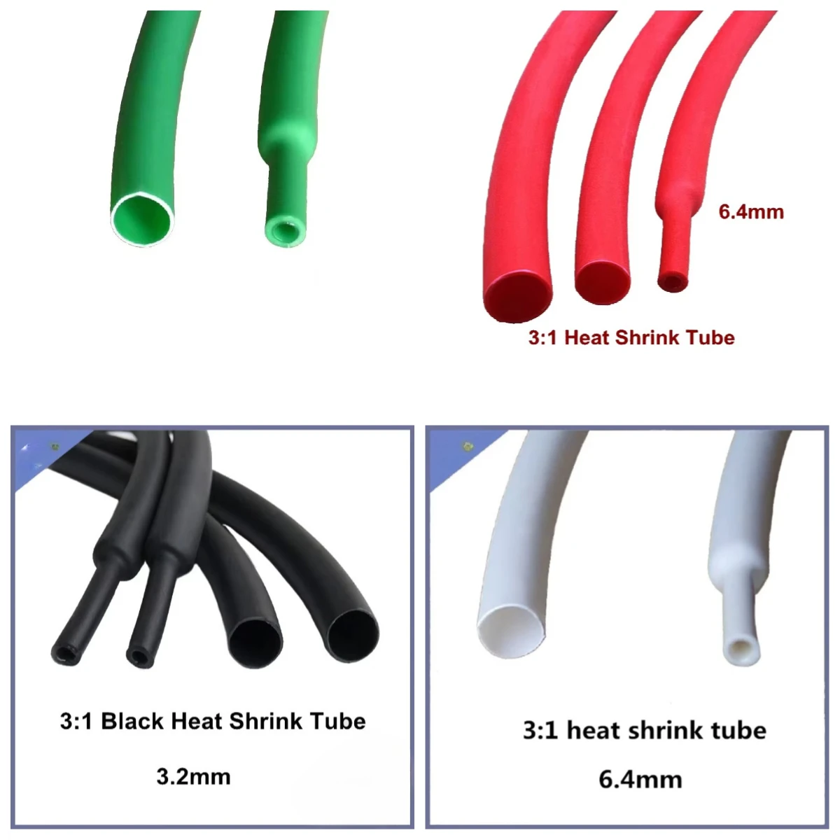 

3:1 Ratio Colored Dual Wall Heat Shrink Tube 3X Hot Melt Environmental Friendly Insulation Sleeve