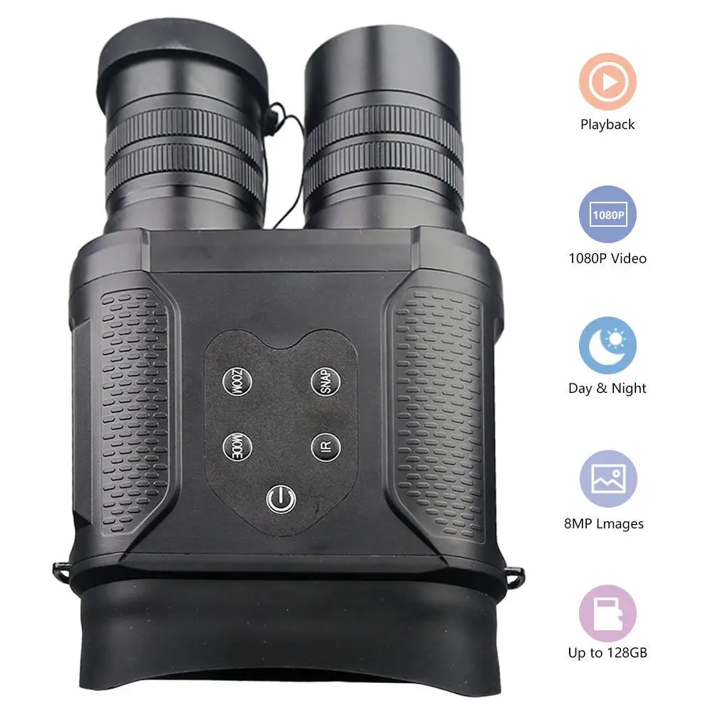 Night Vision Binoculars 1080P Infrared 5X Digital Zoom 400 Meters Darkness Goggles for Outdoor Hunting Camping & Surveillance