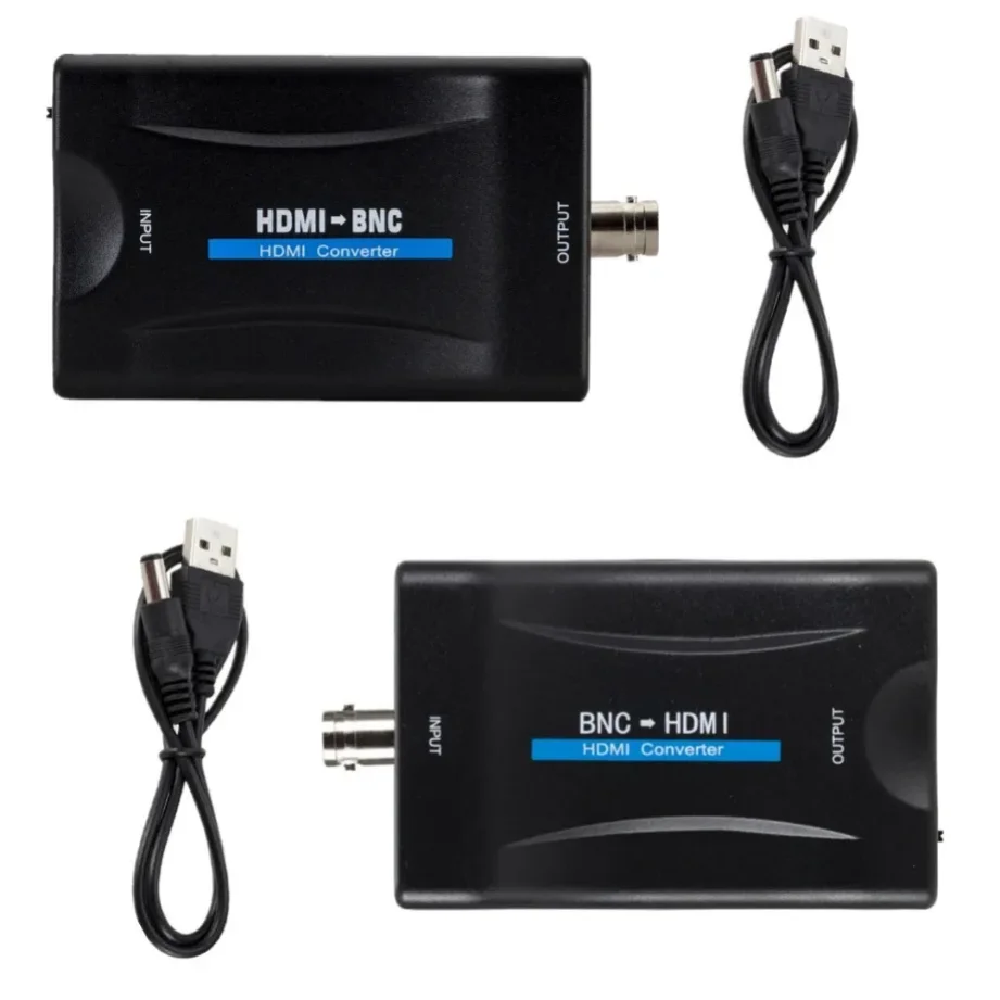 Grwibeou BNC To HDMI-compatible or HDMI-compatible to BNC Converter Display HD 1080P/720P Video Adapter Surveillance Monitor