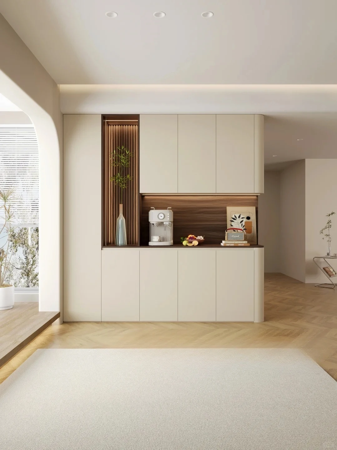 Solid wood modern sideboard, restaurant home furniture luxury sideboard buffet cabinet