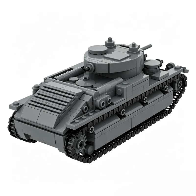 

qwert Medium Military Tank Model MOC Building Bricks War Equipment Modular Technology Gifts Holiday Assemble Children Toys Suit