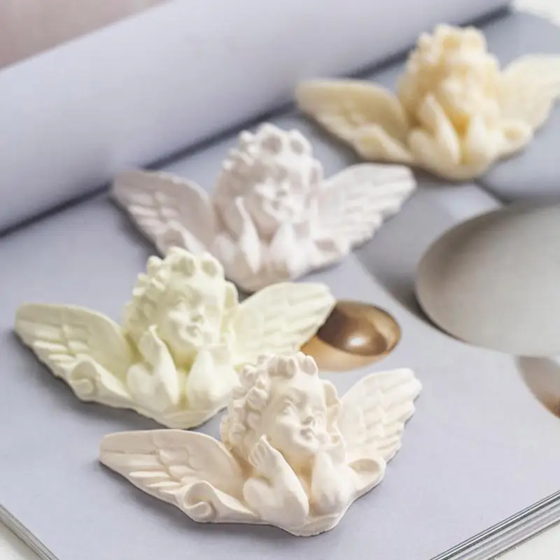 Resin Candle Molds 3D Angel Chocolate Casting Molds Non-Stick Silicone Angel Mold For Scented Candles Resin Candles