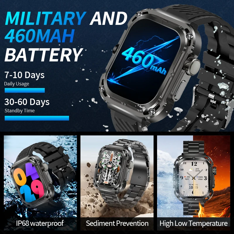 Choice LIGE Smart Watch More Sports Modes IP68 Waterproof Compass SOS NFC Music Control Gift smart watches for men Android IOS