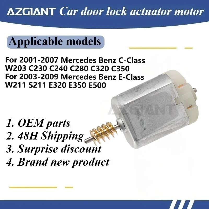 

12VDC AZGIANT Car door lock motor for Mercedes Benz C-Class W203 C230 C240 C280 C320 C350/E-Class W211 S211 E320 E350 E500 carro