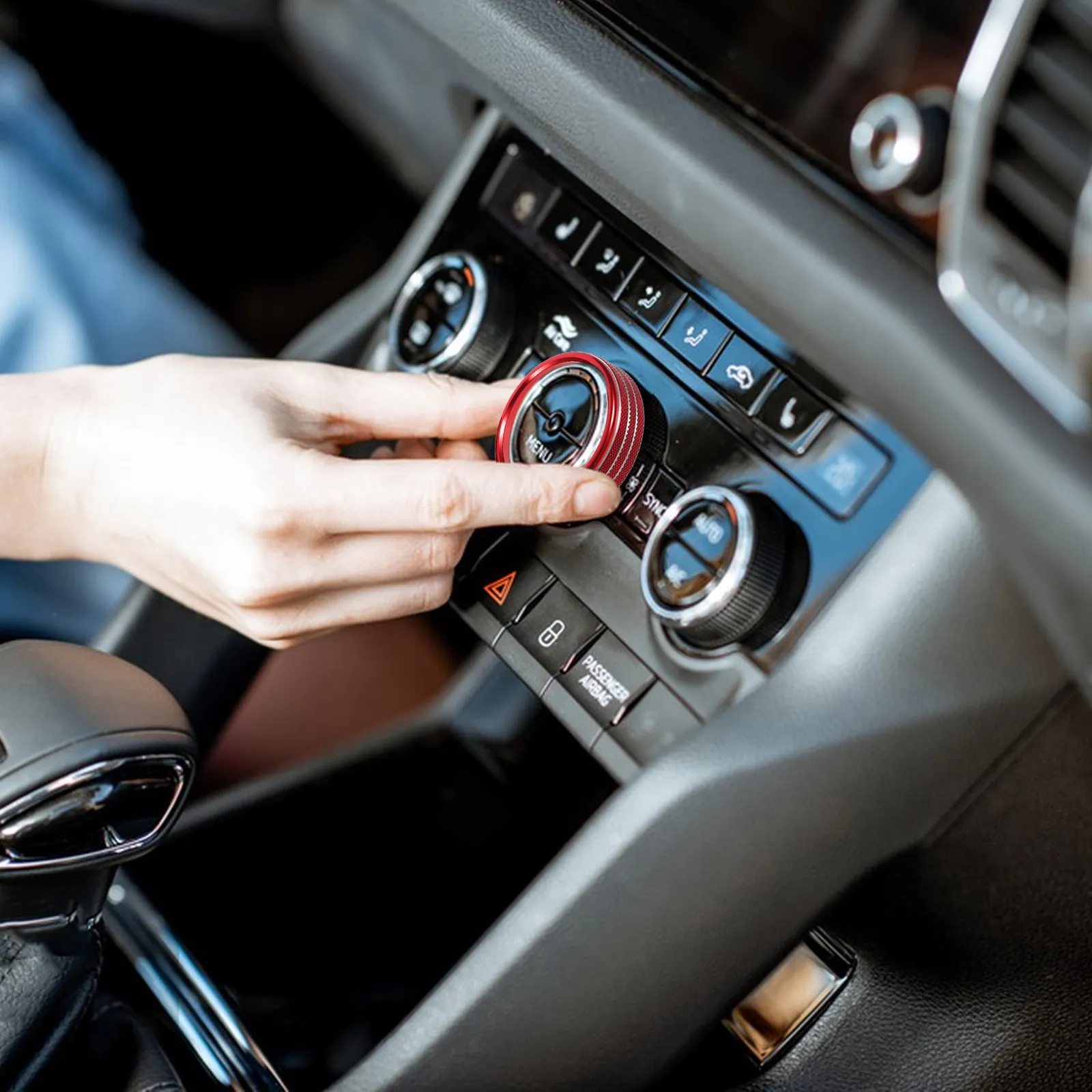 

4Pcs Aluminum Alloy Air Conditioner Knob Cover Rings for Car Interior - Precision Fit Panel Trim Decorative Button