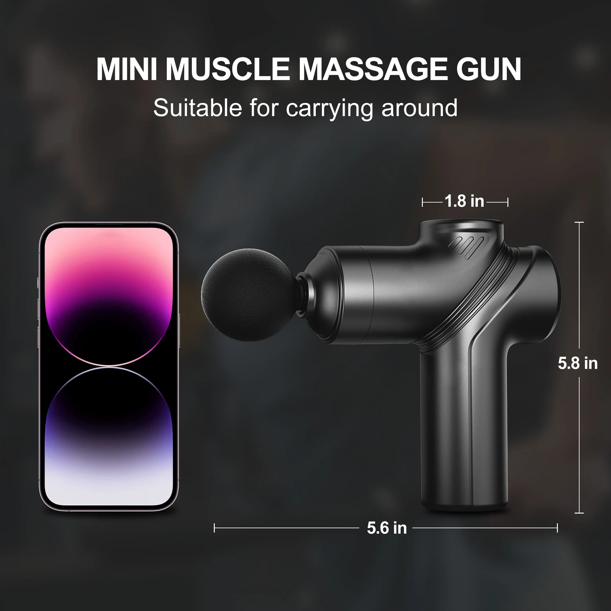 LEERCON Fascial Massage Gun Electric Percussion Pistol Massager Body Neck Back Deep Tissue Muscle Relaxation Massage Gun Fitness