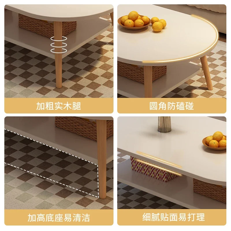 Simple coffee table sofa side table living room household small apartment modern simple balcony tea table rental house