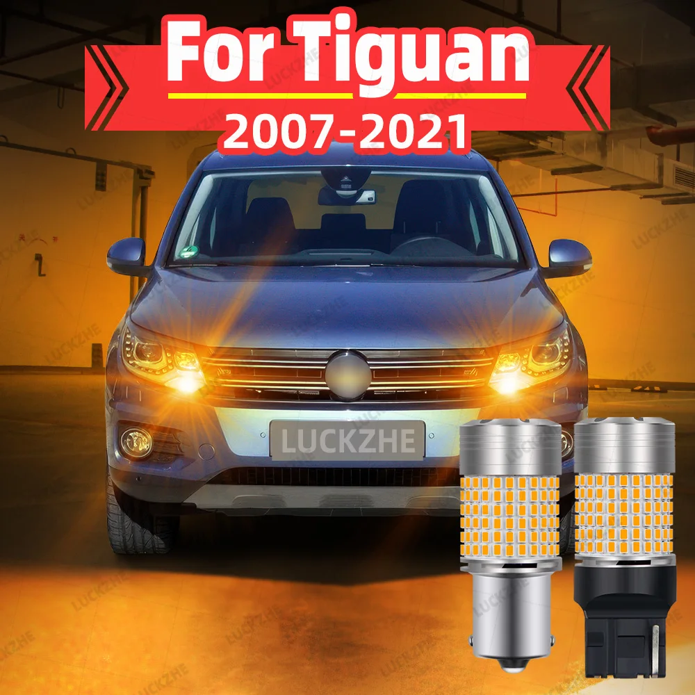 

2pcs Front/Rear Car LED Turn Signal Direction Indicator Lamp Lights Bulbs Amber For Volkswagen VW Tiguan 5N AD1 Allspace BW2