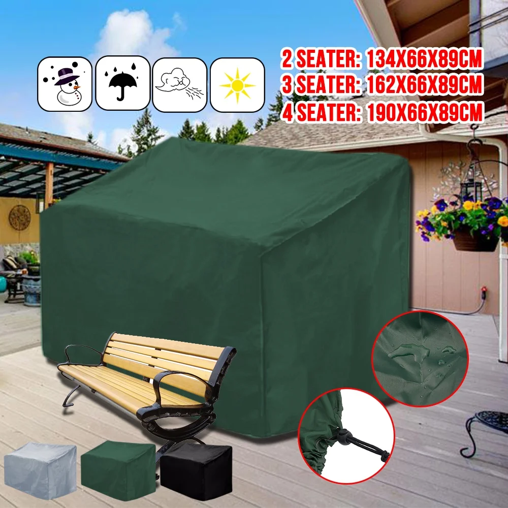 Outdoor Garden Bench Oxford Waterproof And Dustproof Cover Sofa Chair Table Dust Cover Multifunctional Chair Covers 2/3/4 Seats