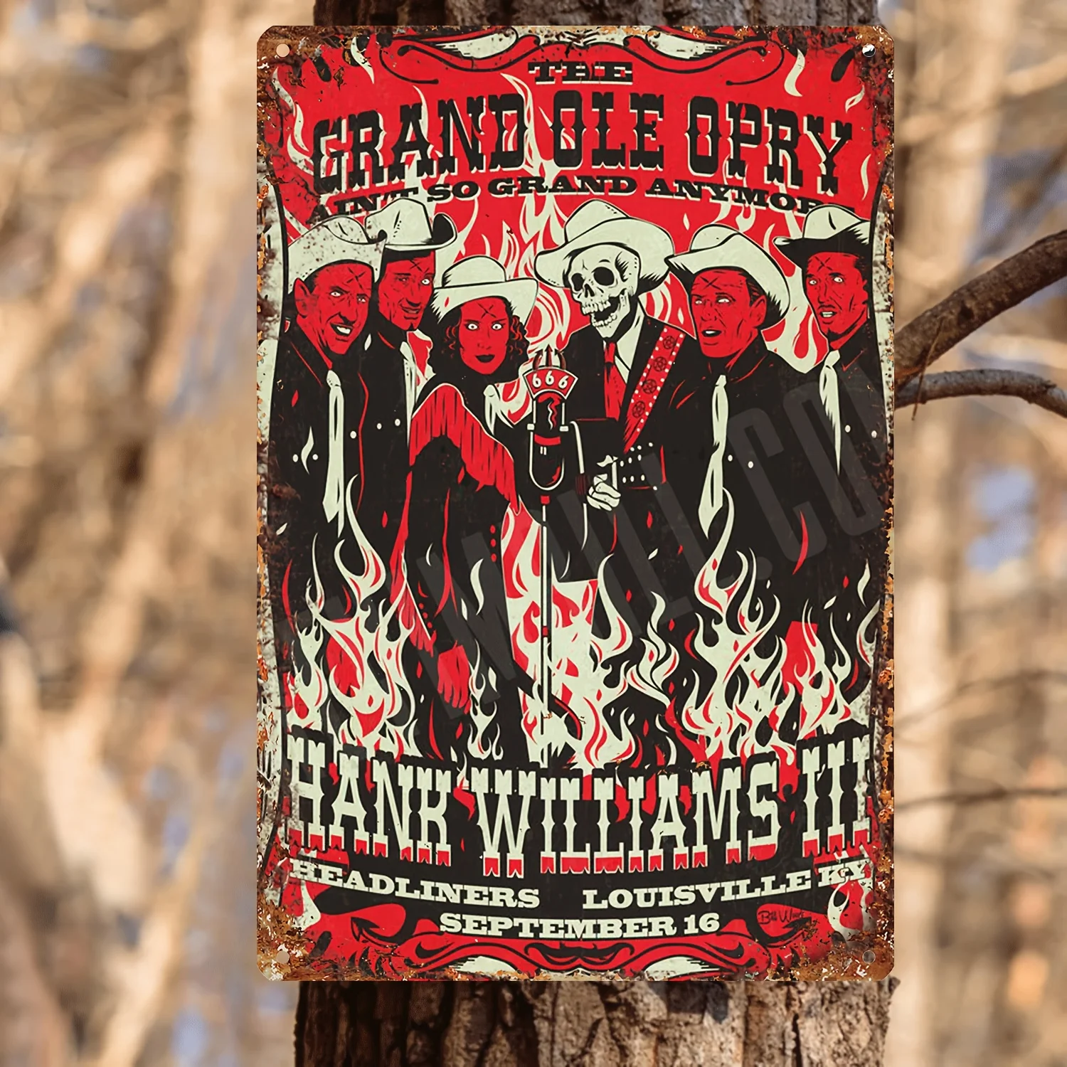 Vintage Music Metal Sign () - Pastoral Wall Decor for Homes, Bars, And Outdoor Spaces
