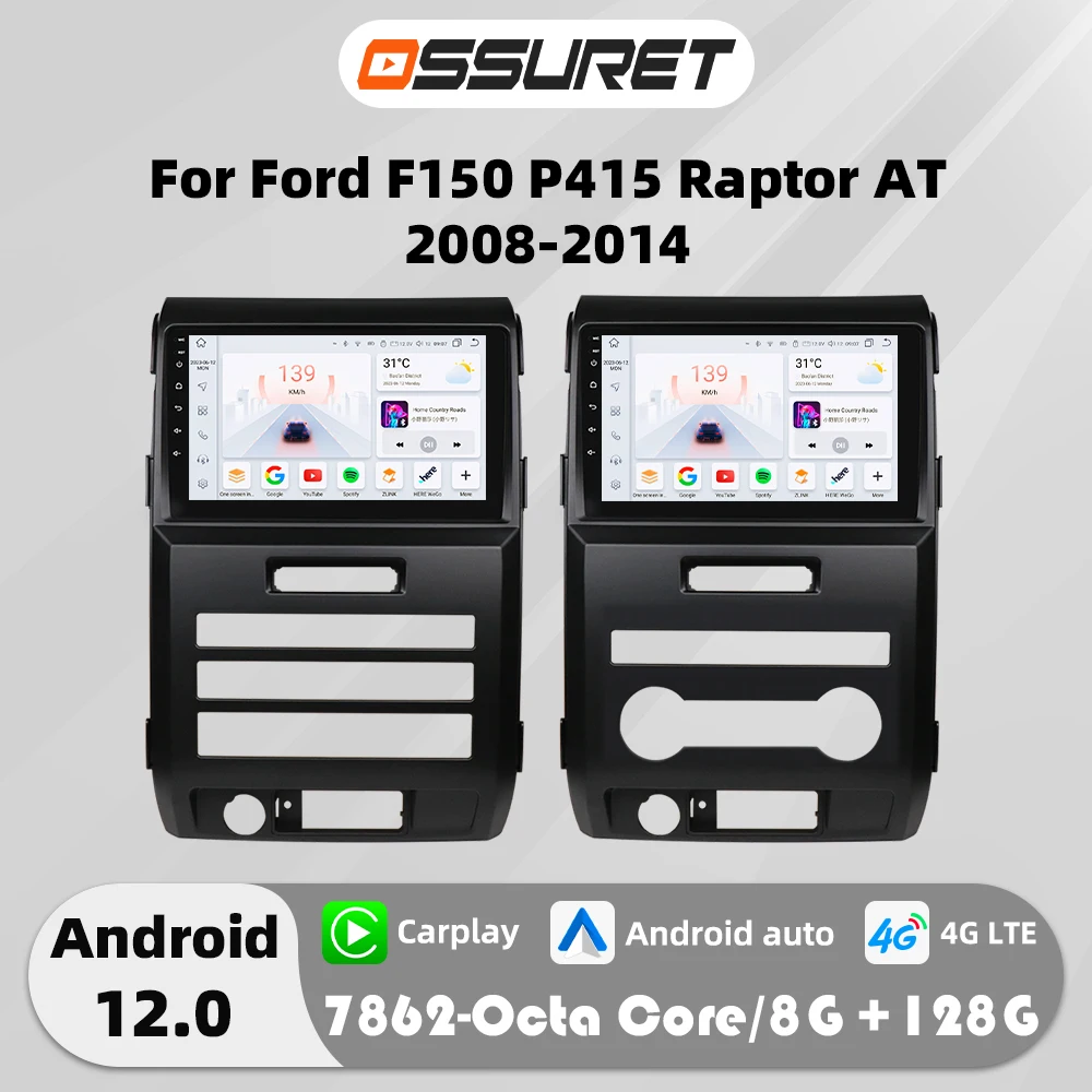 4G Carplay Android Car radio For Ford F150 P415 Raptor 2008-2014 multimedia Video player GSP navi Stereo Audio 7862 Head Unit