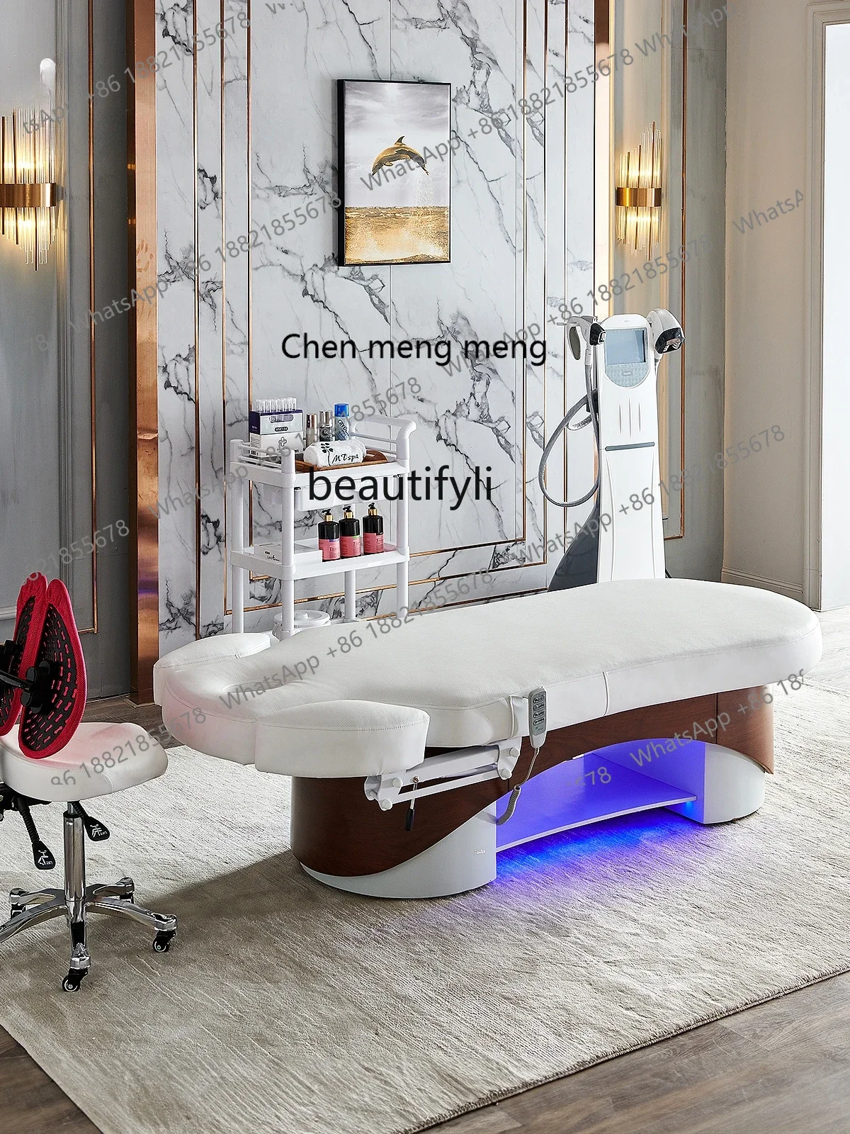 

K185 Electric Beauty Bed Automatic Lifting Body Care Advanced Massage Massage Bed Beauty Salon Special Eyelash Bed