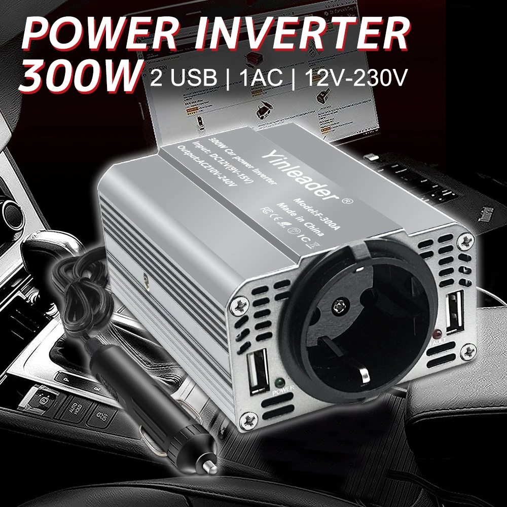 300W 500W Car Inverter DC12V AC220V/AC110V US/EU Socket Portable Inversor With The Cigarette Lighter