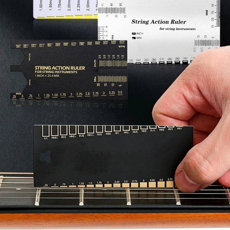 Multifuntional Guitar String Distance Gauge for Repair Shops and Teaching