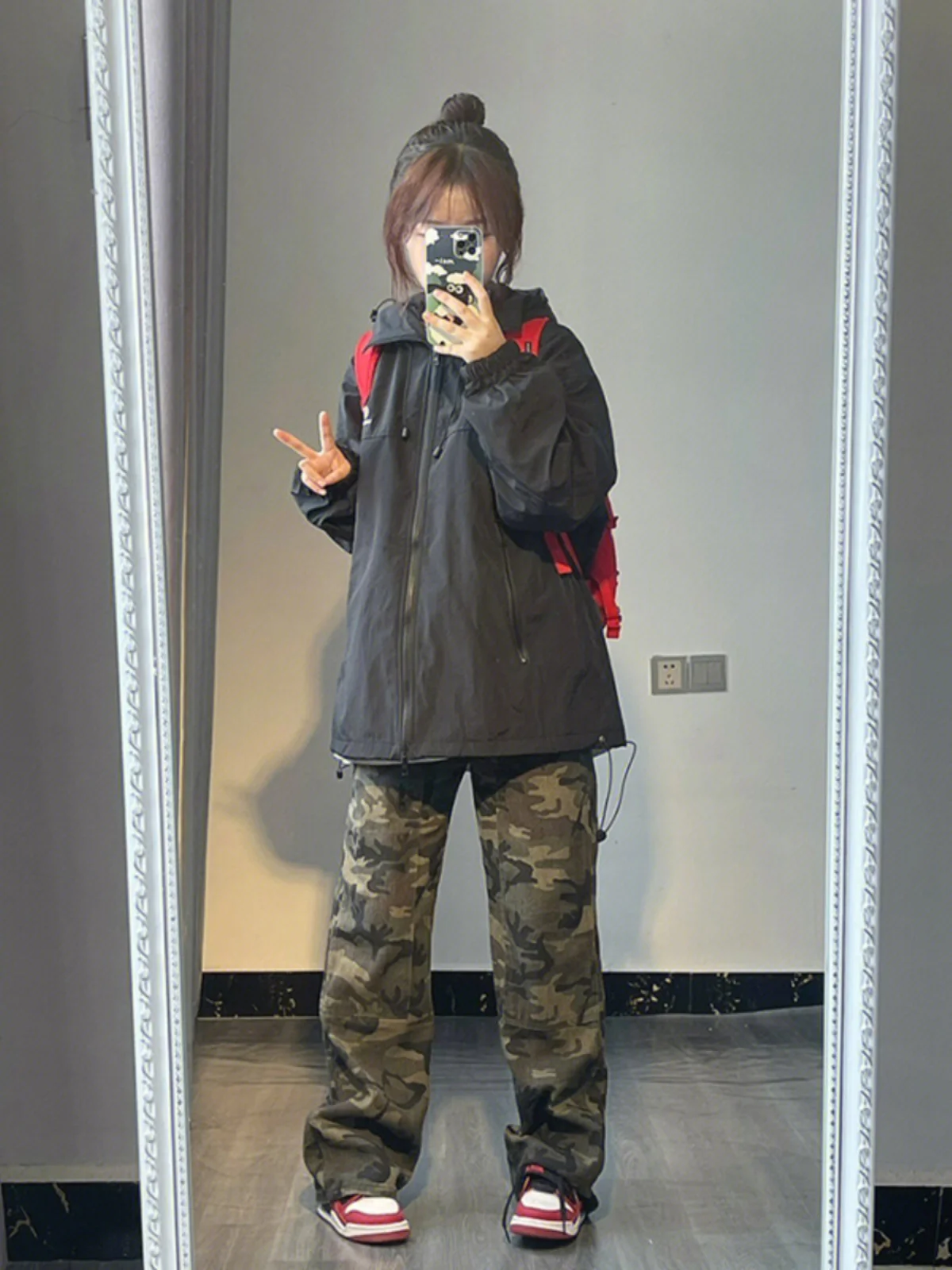 Damska kurtka w stylu vintage, amerykańska odzież robocza, z kapturem, wiosenno-jesienna, nowa, młodzieżowa, zapinana na zamek, długa, luźny krój.