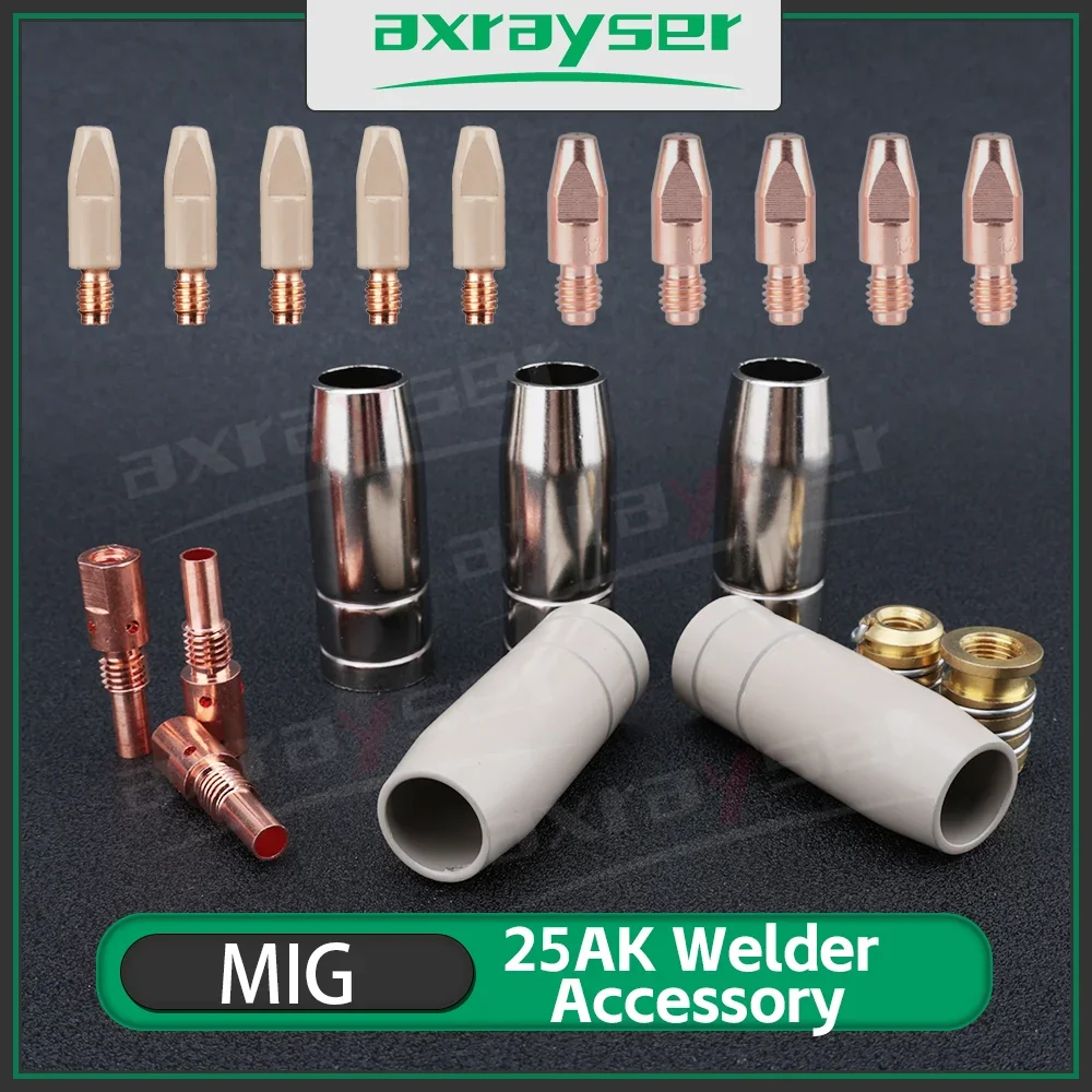 25AK MIG MAG GMWA Coating Nozzle Contact Tip 25AK Welder Accessory MIG Torch Consumables for 25AK MB25 MIG MAG GMAW Welder