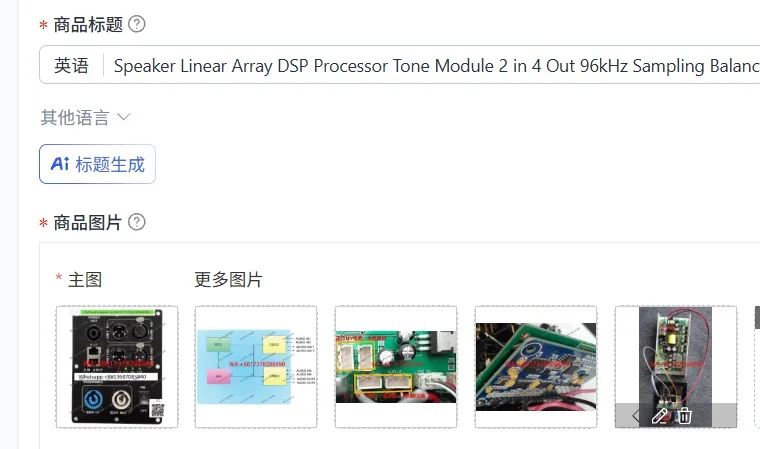Speaker Linear Array DSP Processor Tone Module 2 in 4 Out 96kHz Sampling Balance Input Computer Networking