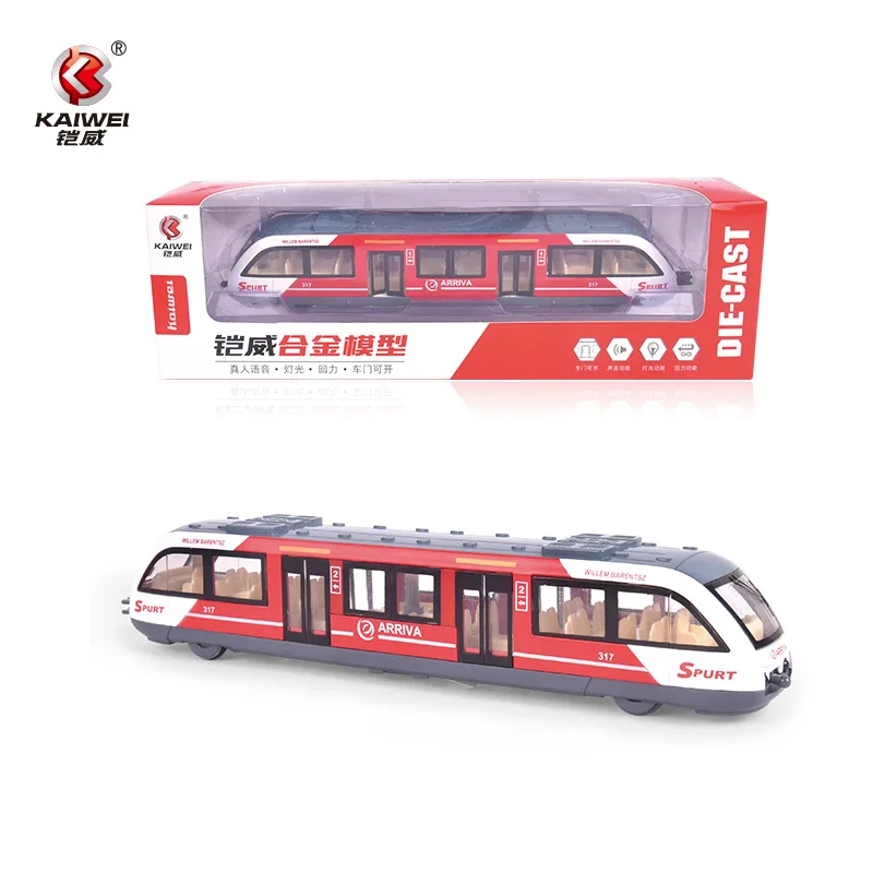 Kaiwei 1/87 Retro Train Rail Transit Subway Set Diesel Locomotive Classic Locomotive Die Cast Model Children Toys Gifts