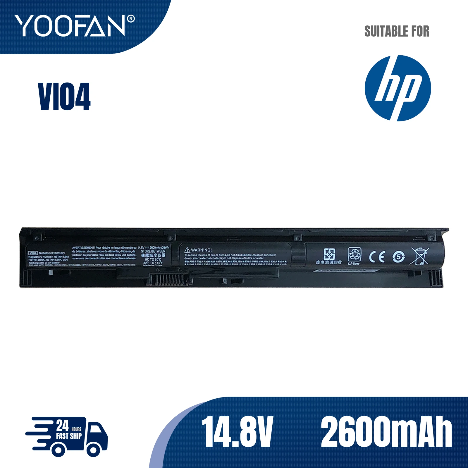 Yoofan laptop akku für hp vi04 HSTNN-DB6J HSTNN-LB6K HSTNN-DB6I HSTNN-DB6K HSTNN-DB6I TPN-Q139 TPN-Q140 TPN-Q141 TPN-Q142