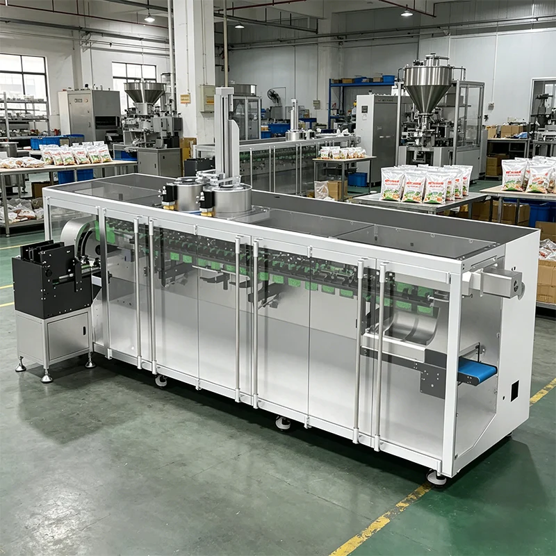 Automatic Horizontal Flow Filling Labeling Wrapping Machine for Food Packaging-Competitive Price High Film/Bags/Pouches Custom