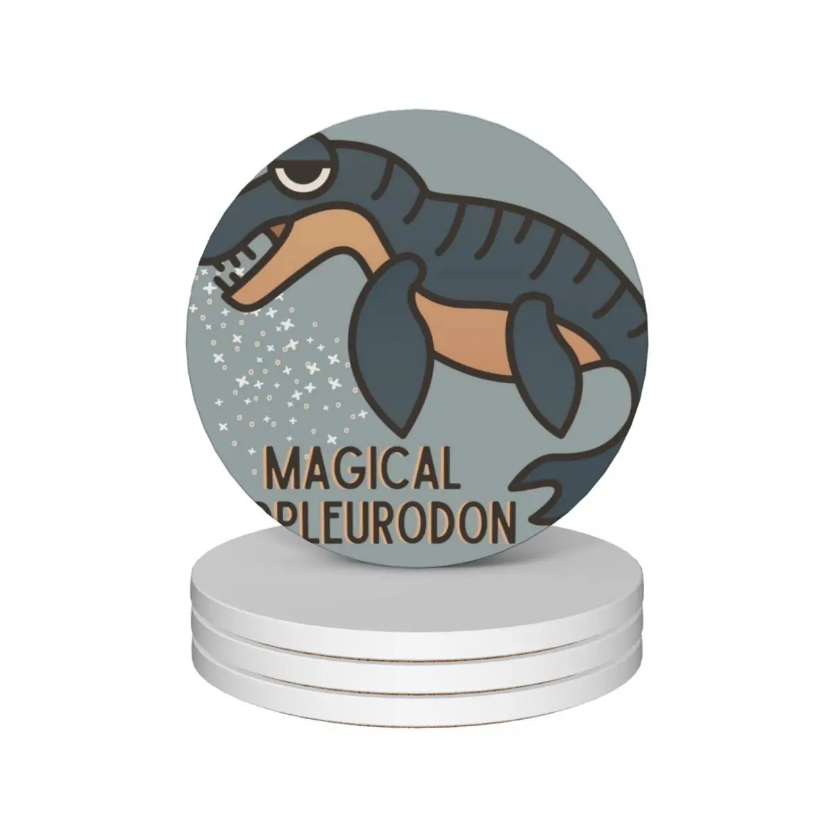 

Magical Liopleurodon // Charlie The Unicorn Ceramic Coasters (Set of 4) Tea cups ceramic stand drinks coffee Coasters