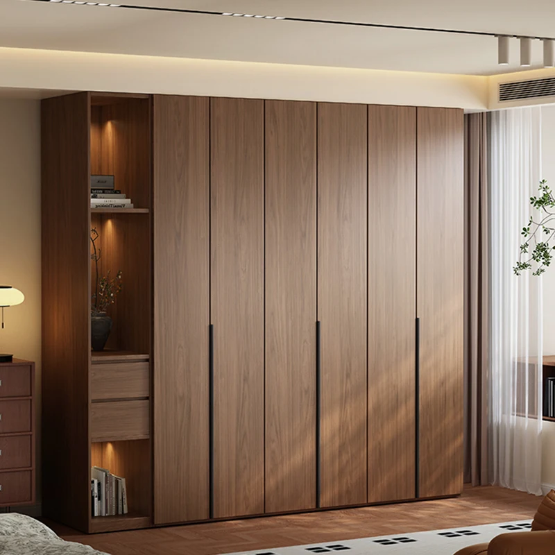 

Exterior Drawers Wardrobe Wooden Open Display Makeup Jewelry Clothes Wardrobe Organizer Bedroom Vestidores Furniture For Room