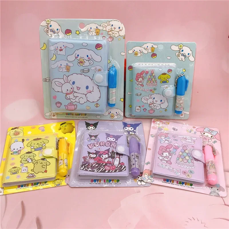 24pcs Sanrio Handbook Kuromi My Melody Cartoon Cute Child Notebook Ballpoint Pen Gel Pen Set Student School Supplies Stationery