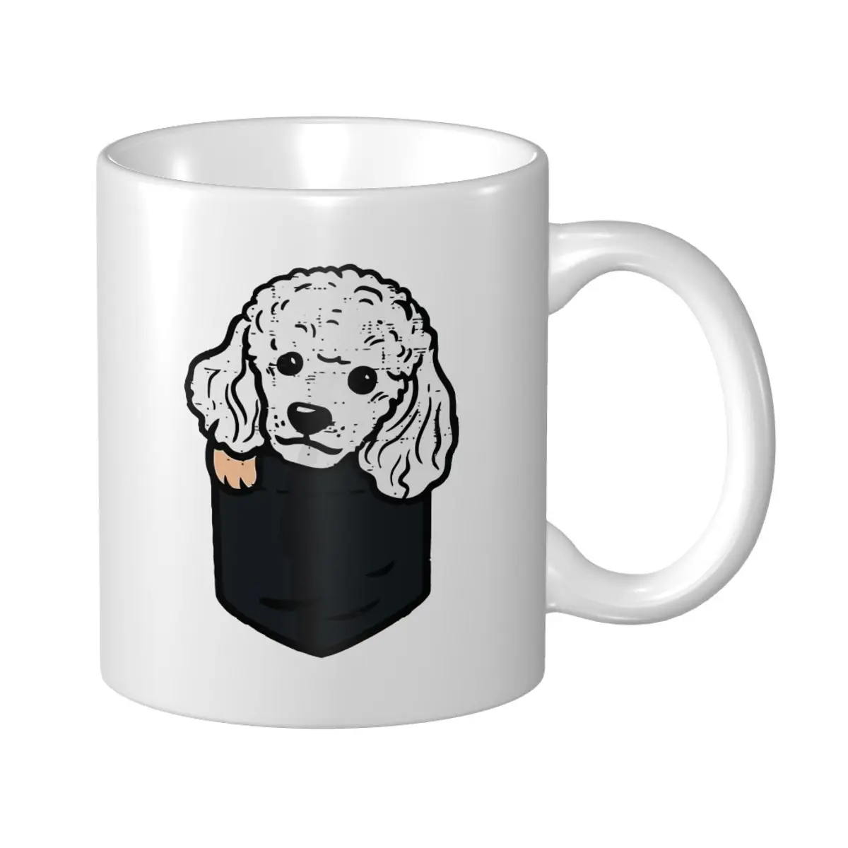 Mark Cup Taza de bolsillo Mini juguete caniche lindo Animal mascota amante de los perros propietario tazas de café té leche taza de agua tazas de viaje para oficina hogar