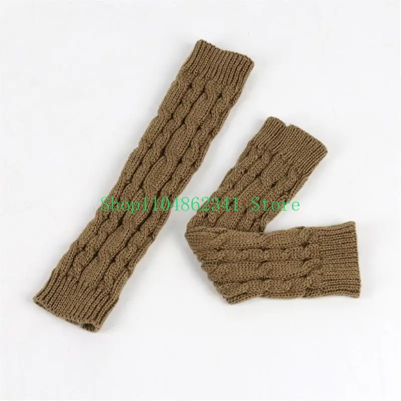 652F 2pack Outdoor Arm Warmers Lolitas Styles Fingerless Gloves Soft Girls Arm Sleeve