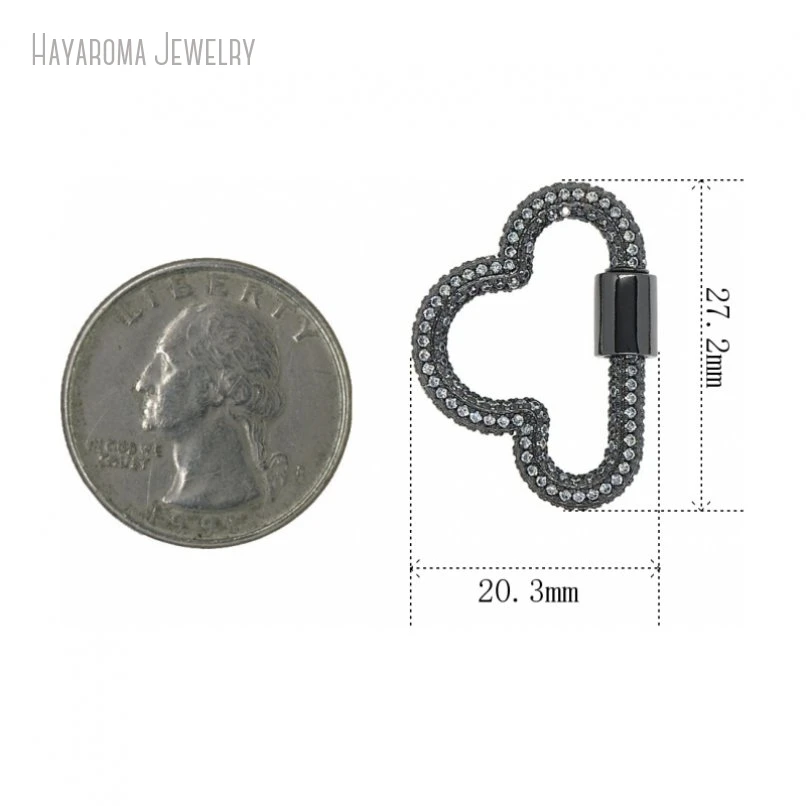 5Pcs Black Cloud Wholesale Hooks Screw Copper Jewelry Findings & Components Invisible Setting Accessory Clasps