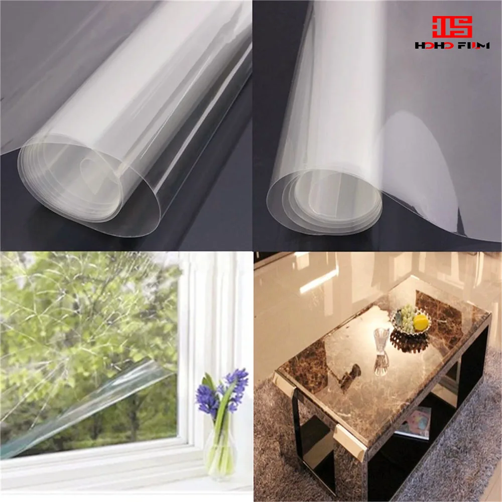 HOHOFILM 152cmx600cm 12Mil Safety Film Shatter Proof Protection Window Film Security Solar Protection Bank House Bank Use