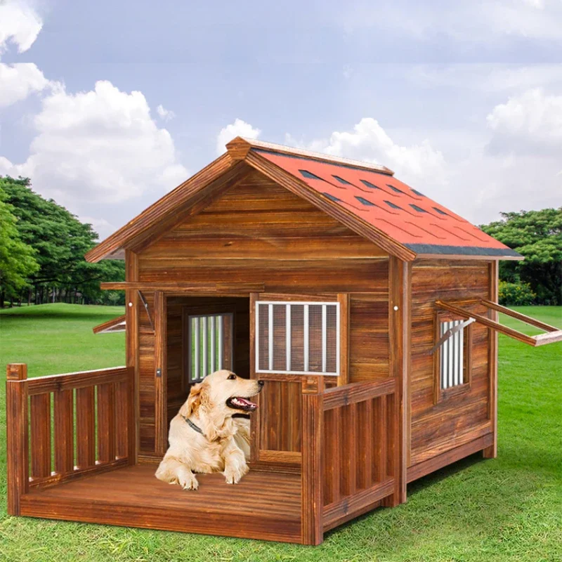 Wood Products Camping Dog Crate Accessories Supplies Prefab Large Dog Crate Outdoor Live Niche Pour Chien Pet Products