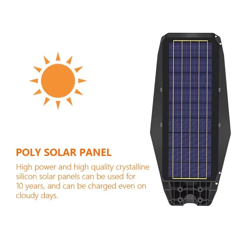 1000W to 2000W Solar LED Street Light IP65 Waterproof Energy Efficient Outdoor Lamp with Battery for Garden Road Pole