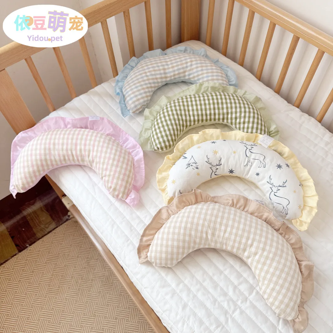 

Soft Anti Flattening Nordic Cotton Baby Pillow Ruffles for Newborn Toddler Cushion Kids Bedding Cushions for Nursery Room