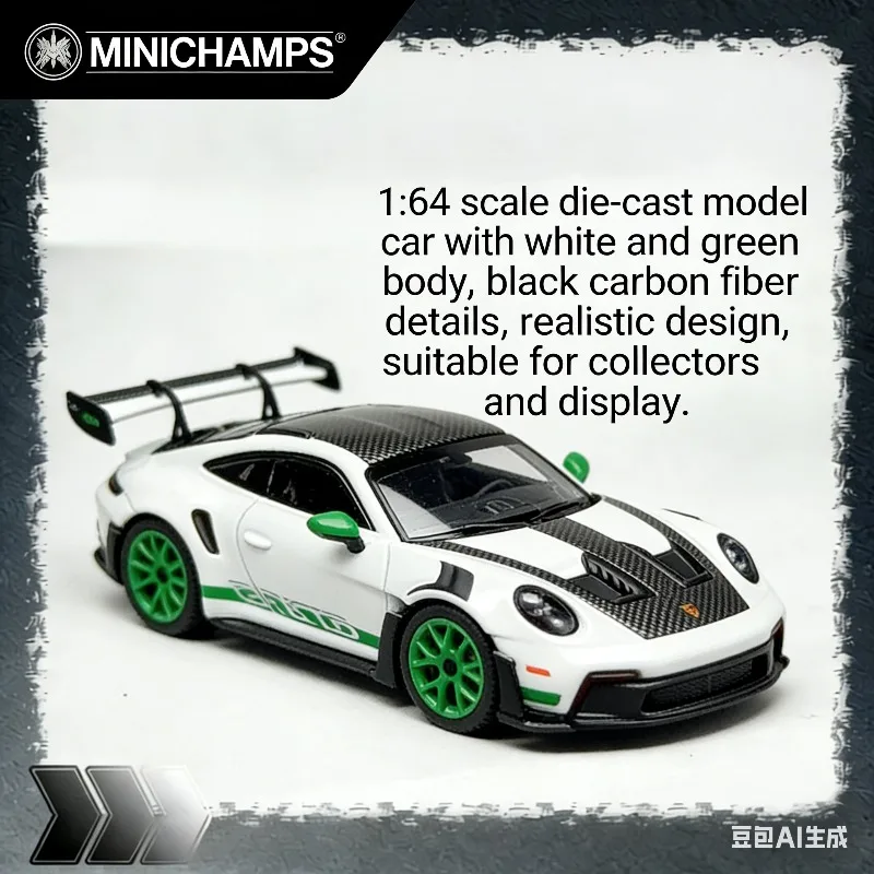 

MINICHAMPS 1:64 911 992 GT3RS CLDC Simulation Static Alloy Car Model, Boys' Holiday Gift Toy, Adult Collection Decoration Item.