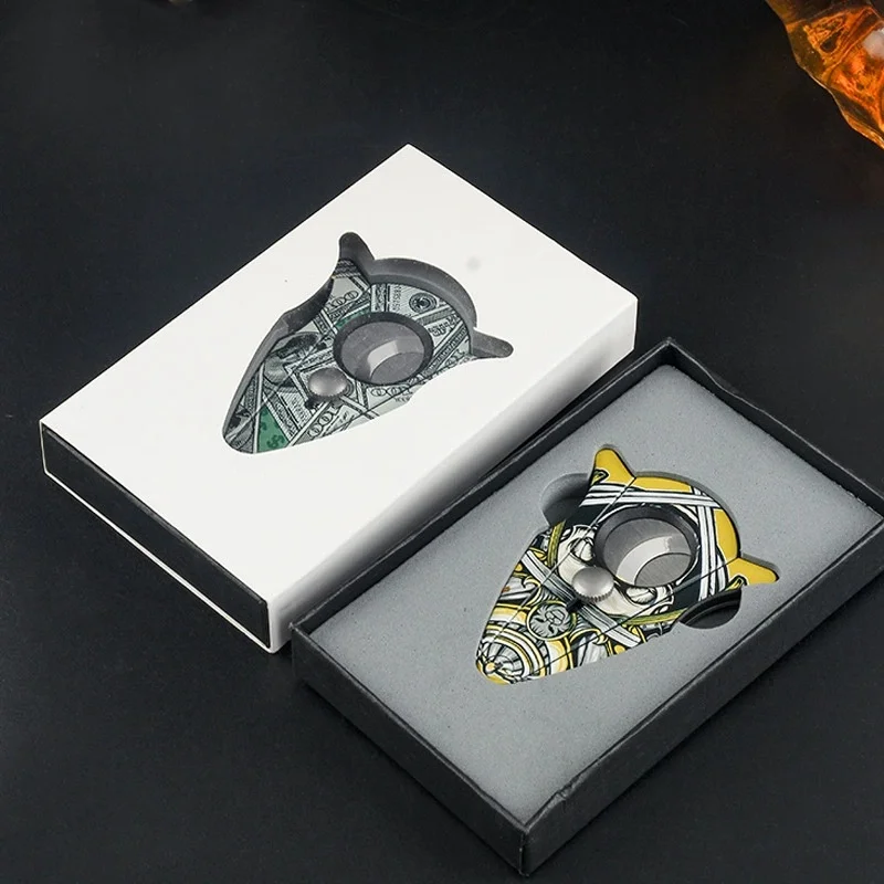 Double Blade Cigar Cutter Stainless Steel Sharp Blade Cuban Cigar Scissors Fashion Gift Box Packing