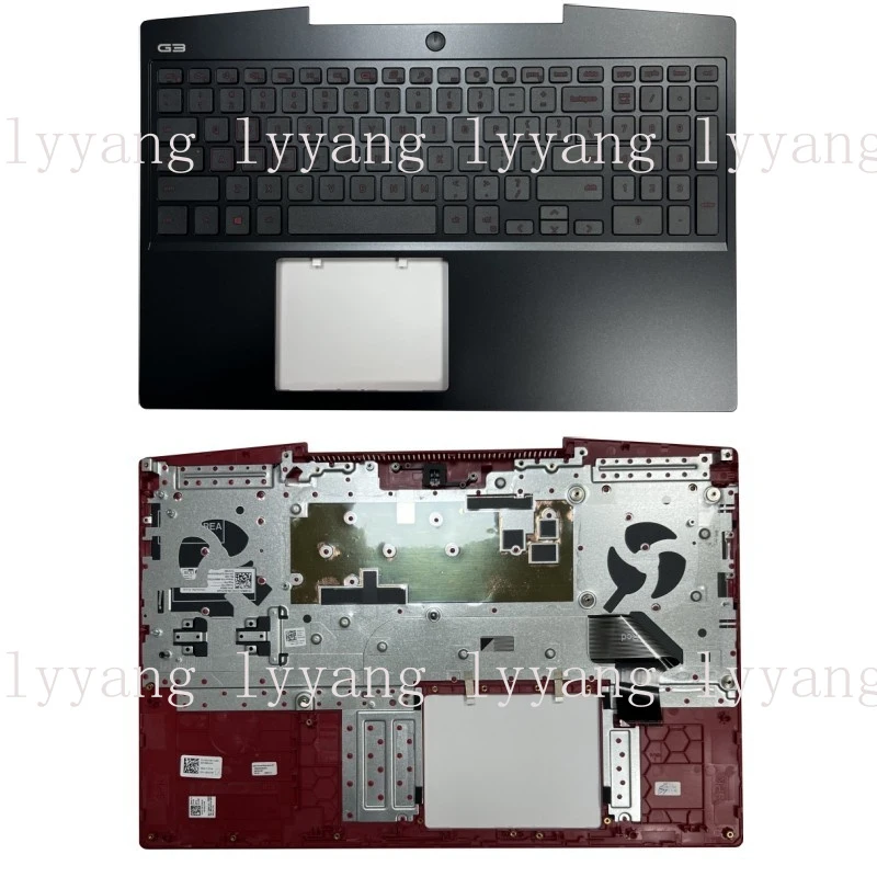 

f New For Dell G3 15 3590 P89F Upper Palmrest Keyboard W/RGB Colorful Backlight