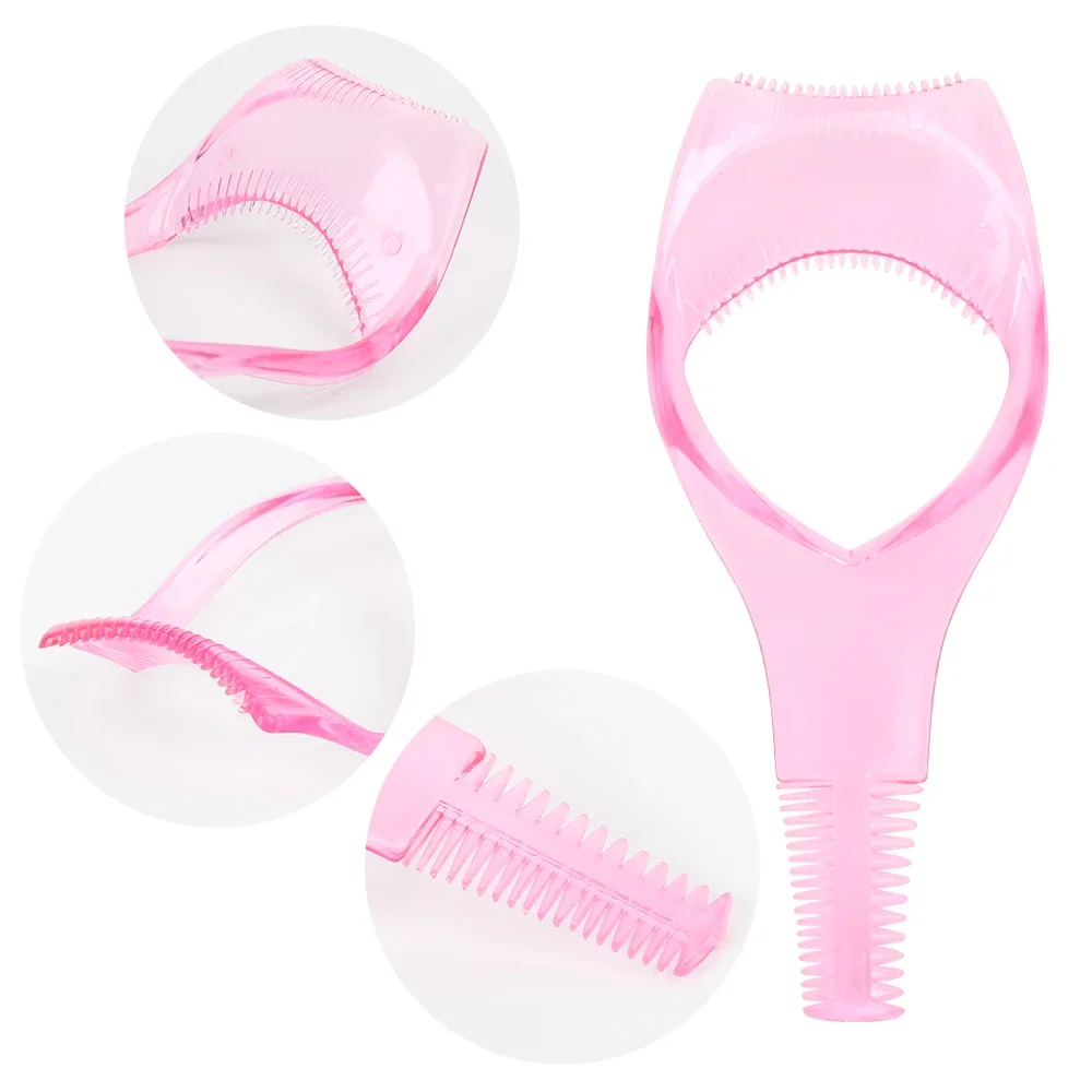 Mascara Stencil Shield 3 In 1 Eyelash Brush Applicator Comb Eyelash Curling Guide Card Multifunction Beauty Eye Makeup Aid Tools