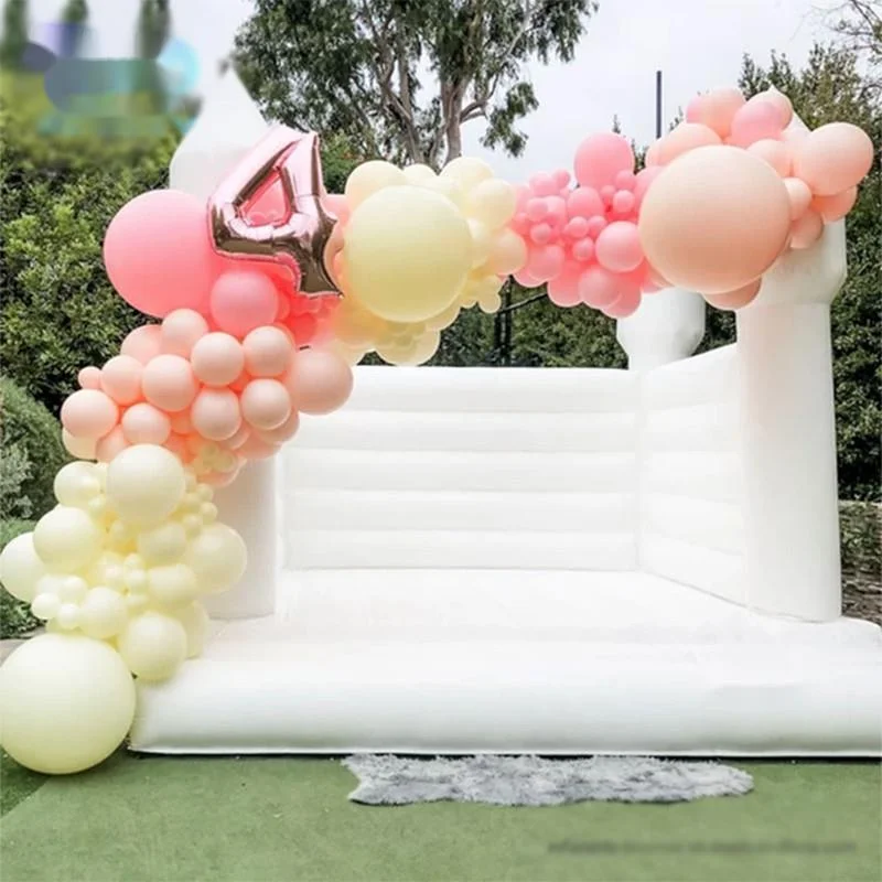 outdoor activities Commercial adults kids inflatable white wedding bouncy castle birthday anniversary party bouncer house