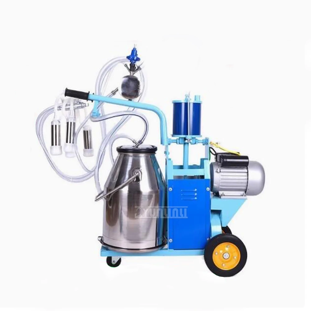 Electric Piston Milking Machine Farm Animal Husbandry Breast Pump Dairy Milk Alpaca Milking Equipment with Antifreeze Pipe