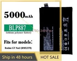 5000Mah BLP887 Batter for Realme GT Neo2 BLP887 battery