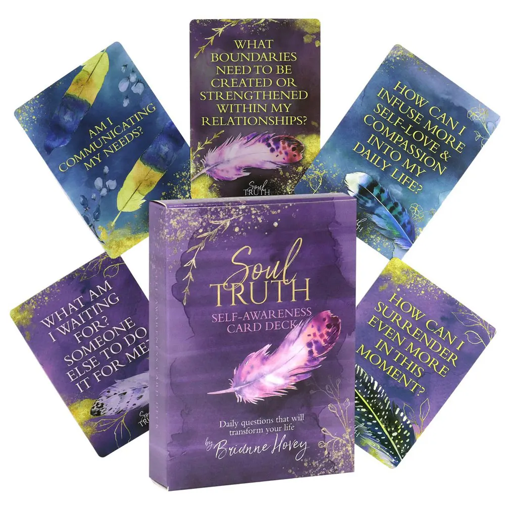 

Hot selling Soul Truth Oracle Leisure Entertainment Card Family Gathering Divination Deck Tarot Board Playing Card Game