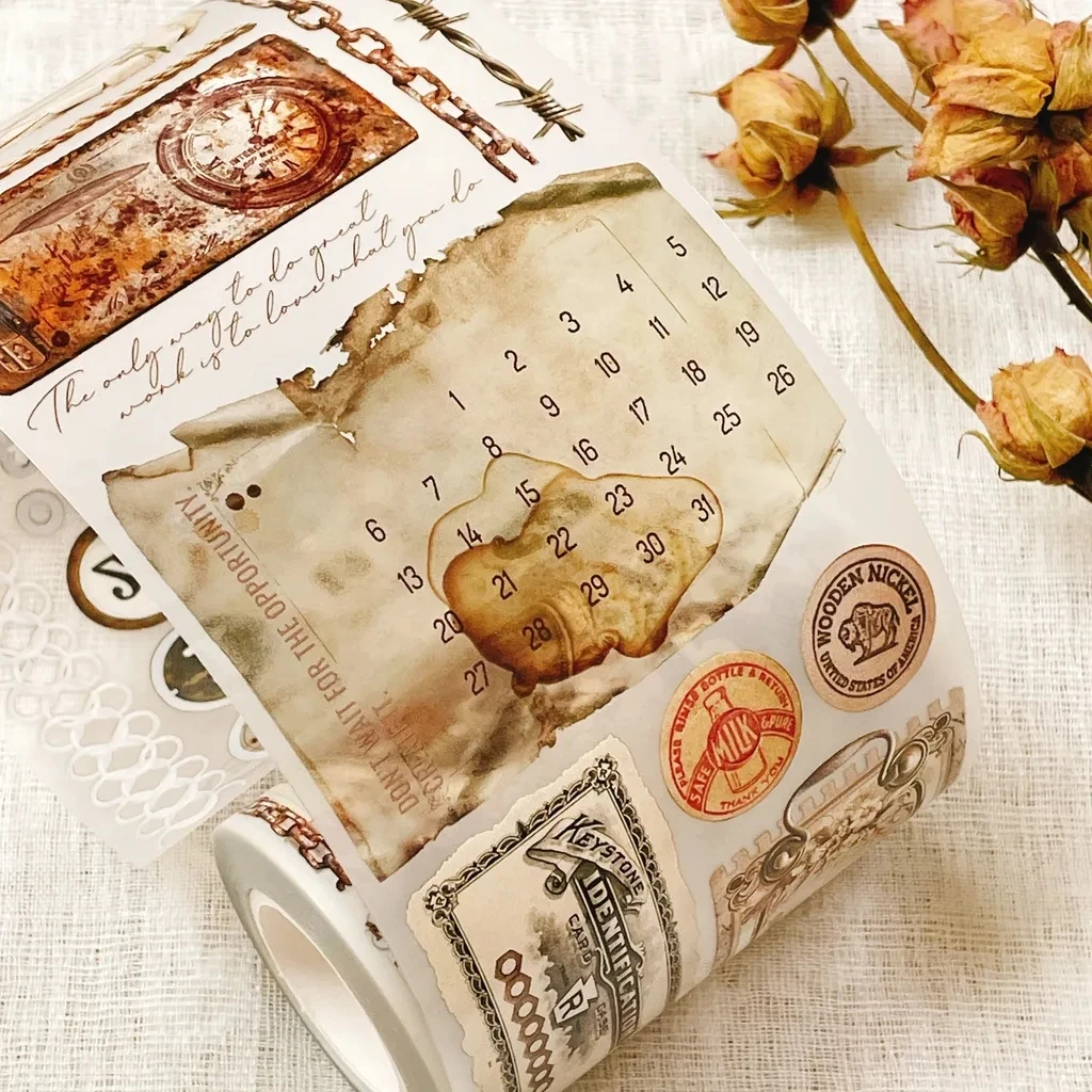 JP Vintage Ephemera Washi PET Tape for Card Making Decoration DIY Scrapbooking Plan Stickers
